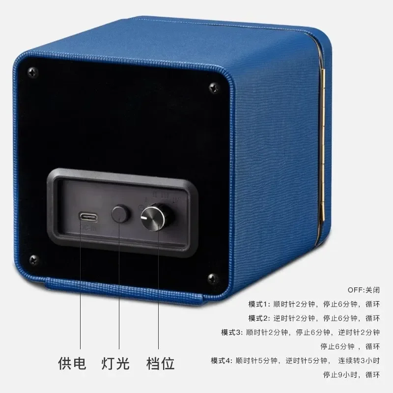 for Automatic Watch 5 Gears Mini Mechanical Watch Box with LED Light Gift for Father Boyfriend Husband Household