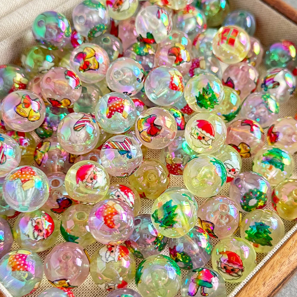 

Cordial Design 100Pcs 16*16MM DIY Beads/Aurora Christmas Effect/Hand Made/Jewelry Accessories/Round Shape/Acrylic Bead #19000