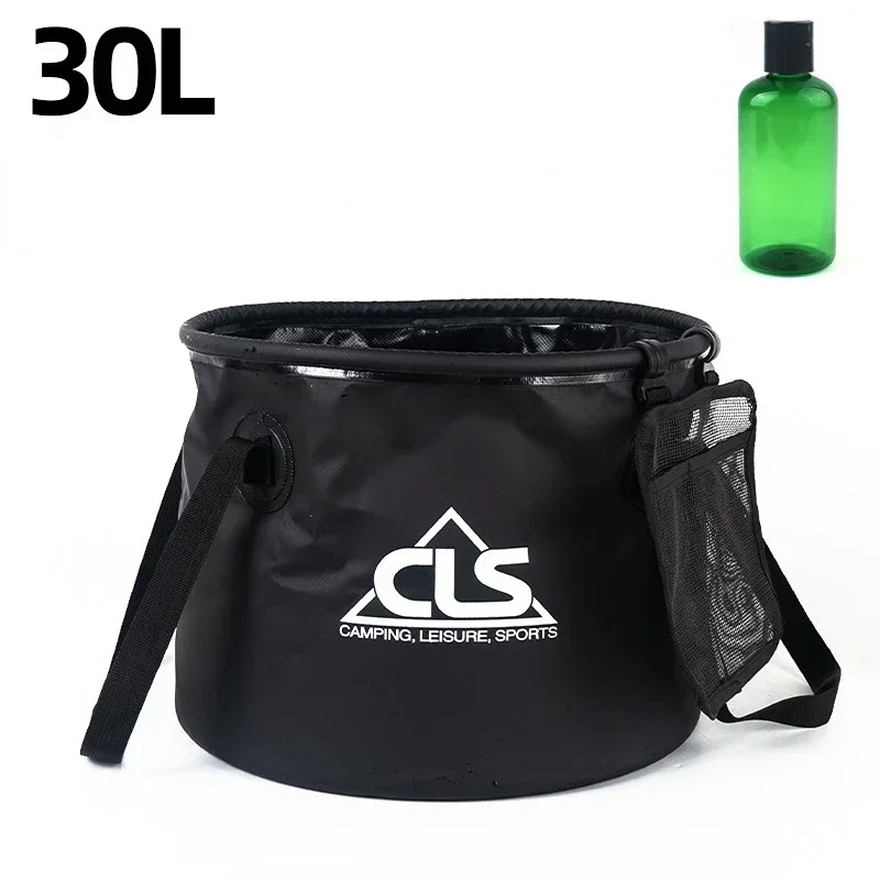 30L Portable Bucket Water Storage Bag Storage Bag Waterproof Water Bag Fishing Folding Portable Sink Mop Bucket