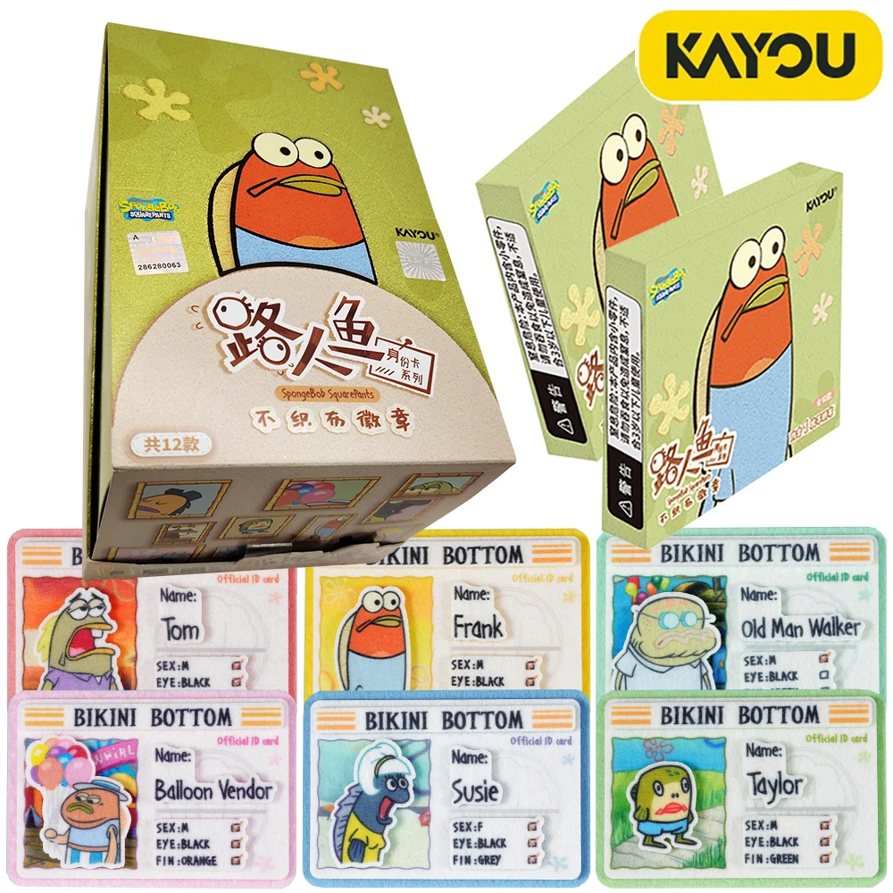 

KAYOU Genuine SpongeBob SquarePants Non Woven Craft Badge Pendant Children's Favorite Comedy Animation Creative Gifts Fun Toys