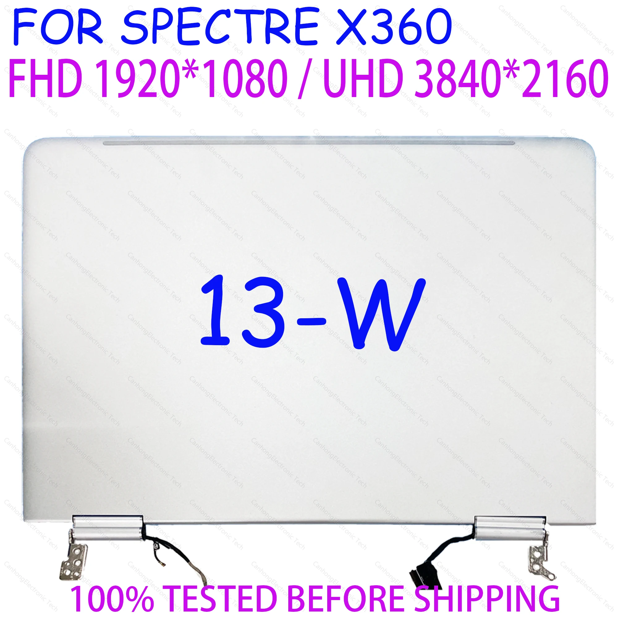 Baru 13.3 "FHD UHD untuk HP Spectre X360 13-W Series LCD Display Layar Sentuh Full Complete Assembly 918131-001 918134-001 Brown