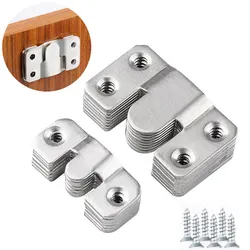 10PCS(5Pairs) Interlock Hanging Buckle Flush Mount Bracket Furniture Connector Wall Picture Frame Hanger Display Hooks