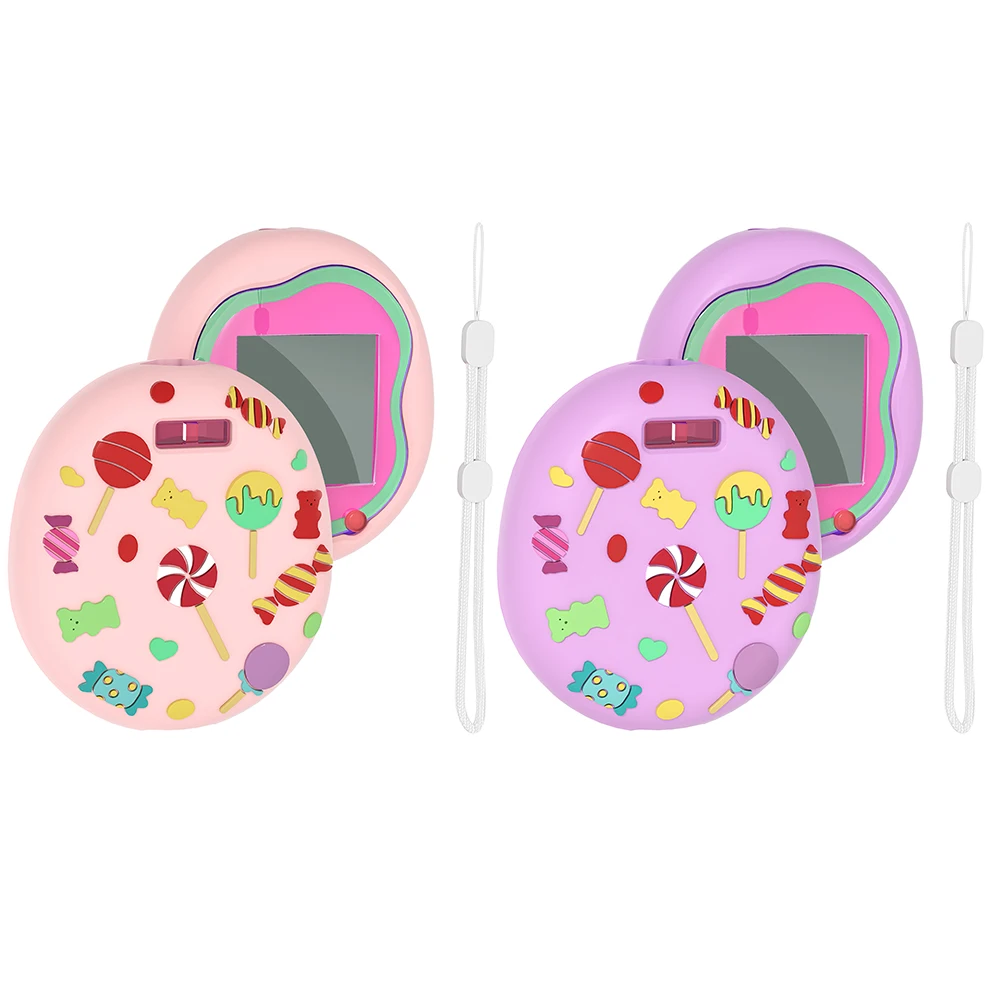 Funda De Silicona Para Tamagotchi Uni – Carcasa Protectora Suave Con Cordoncito Para Dedo, Color Morado