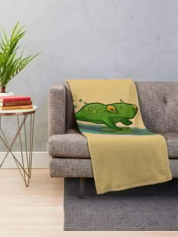 frog cat lilypads Throw Blanket for babies funny gift Hair Blankets