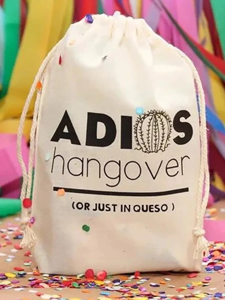 20p Adios Hangover أو فقط في أكياس مجموعة أدوات الاسترداد Queso العازبة الدجاجة حفلة الزفاف دش عيد الميلاد فييستا المكسيك لصالح الزفاف #2