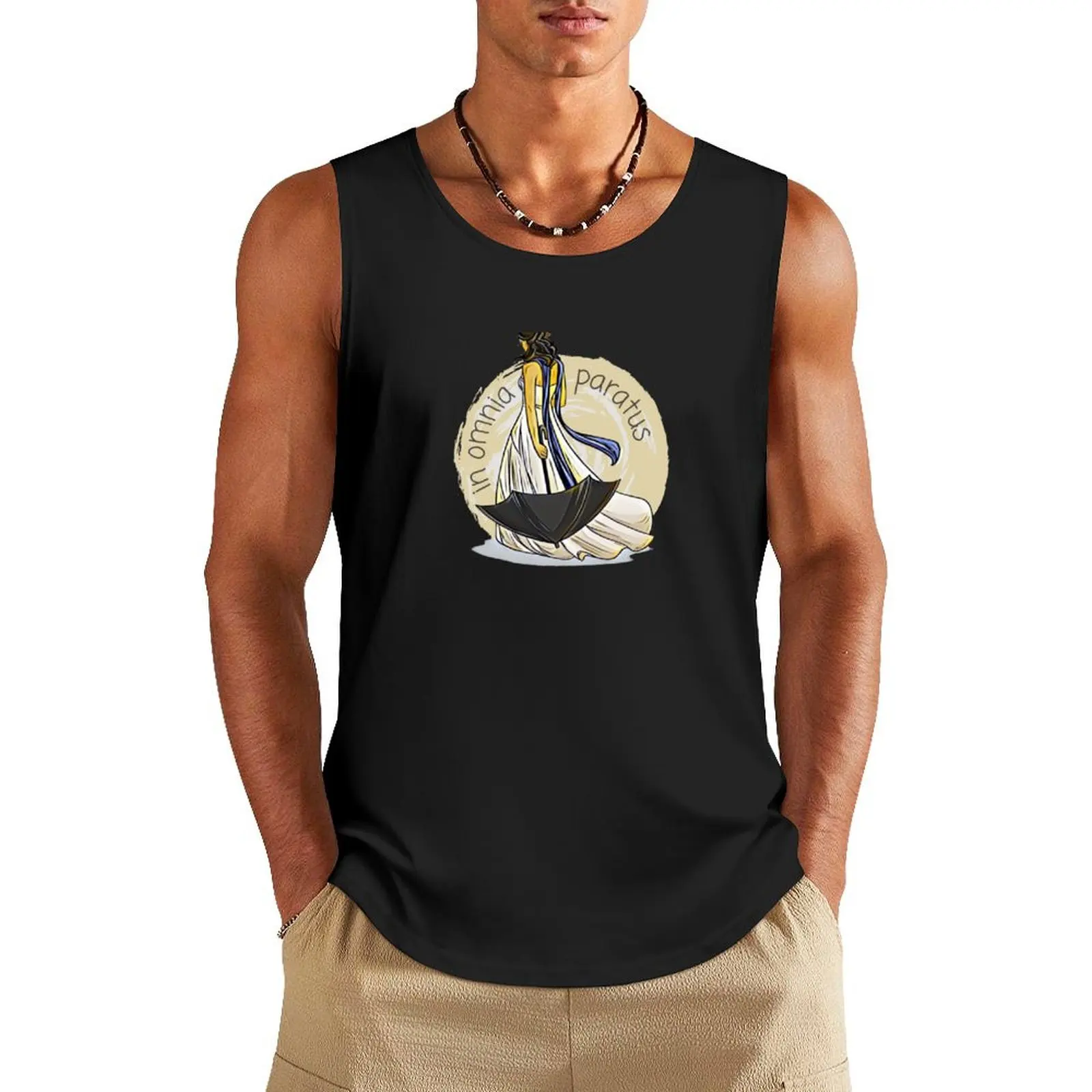 In Omnia Paratus - Ready for Anything Tank Top gym wear men Vest Man clothes for gym Gym t-shirt man