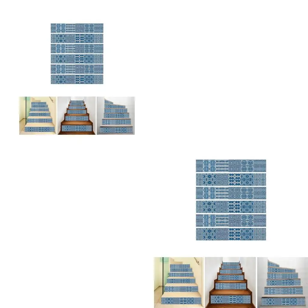 

QX2E 6шт Марокко плитка пол лестница наклейки ванная комната кухня украшения стены стикер