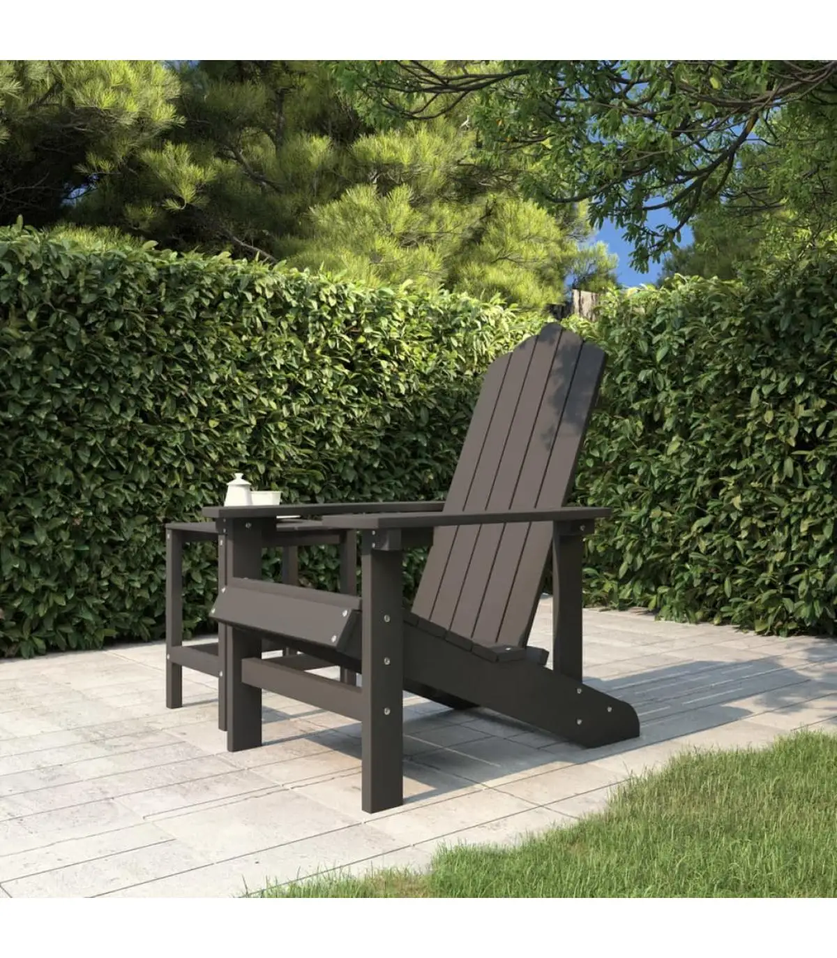 Garden chairs garden chair Adirondack HDPE gray anthracite