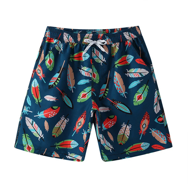 New Design Tropical Plants 3D Printed Beach Shorts For Men Surfing Board Shorts Summer Vacation Streetwear Loose Swim Trunks