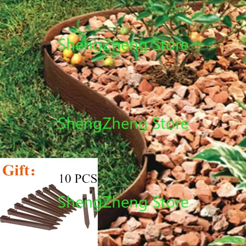 3M Landscape Edging Garden Border Lawn Backyard Edge+10 Edging Nail Stake Spikes