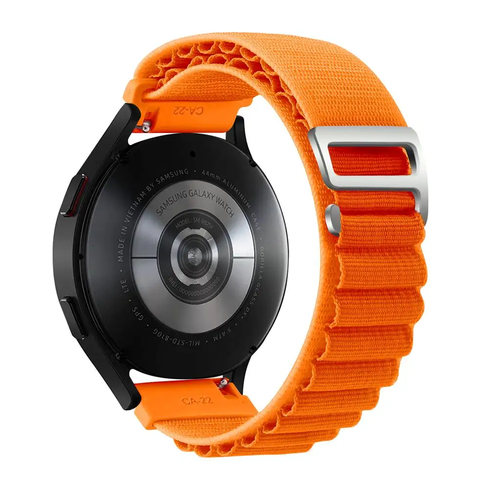 Pulseira de 20mm 22mm para Amazfit Bip 5 6 Active 2 Gear S3 Alpine Loop, Correia para Samsung Galaxy Watch 5 Pro/5/4 44mm 40mm