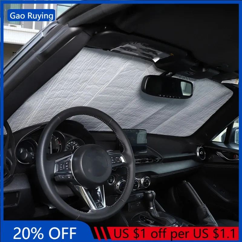 

Gao Ruying For Mazda MX-5 2016-2024 Car Front Windshield Full Window Glass Sun Protection Parasol Interior Car Accessories