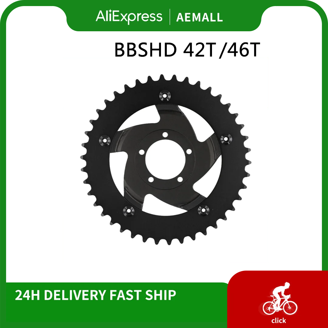 

BAFANG BBSHD Chainwheel 42T 46T Aluminum Alloy Electric Bike Chainring for BBSHD Mid Drive Motor Replacement Sprocket 1000W