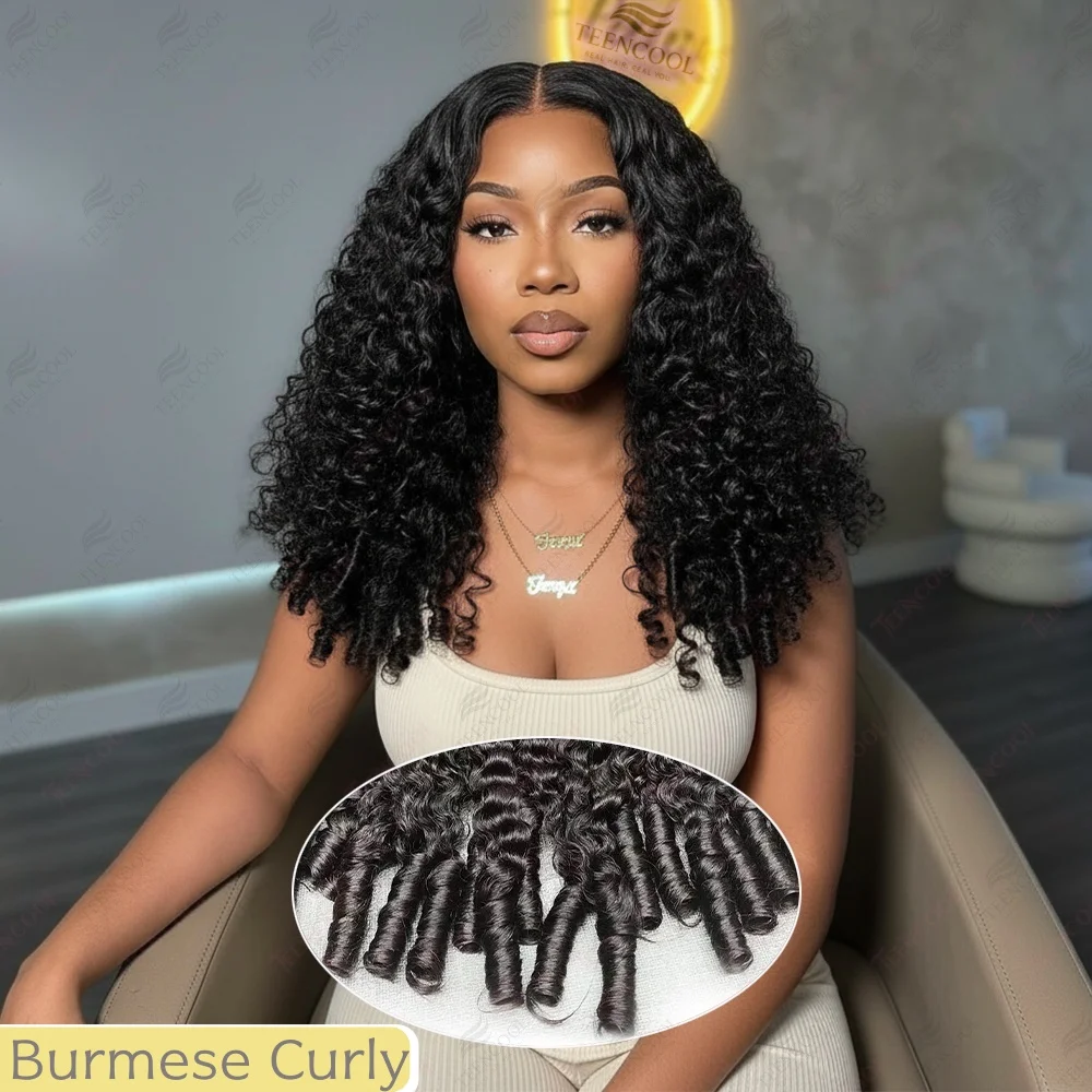 

Бирманский вьющийся полупарик13X4 13x6 HD Кружевные фронтальные человеческие волосы 200 Плотность Глубокая волна со спиральным концом 40-дюймовые вьющиеся парики на кружеве спереди