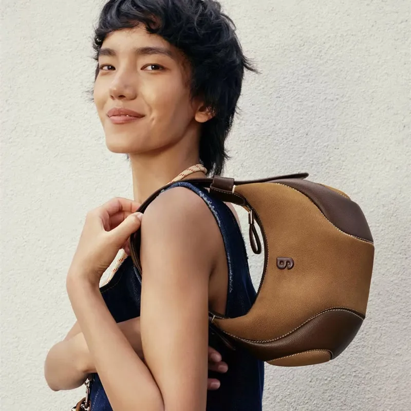 KUNOGIGI 2025 Baseball Bag Underarm Women's Small New Moon Niche Crossbody Bag