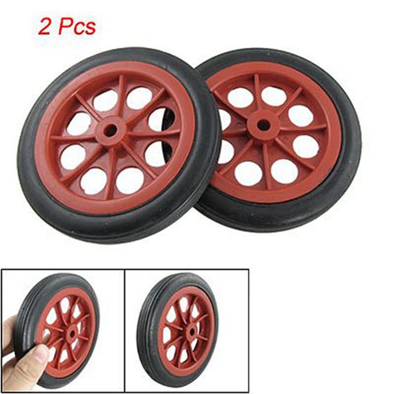 4 Pcs Replaceable Shopping Basket Cart 4.4 Inch Wheels Red Black