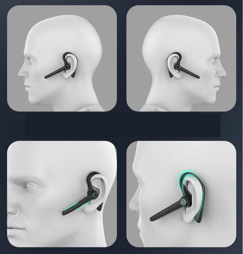 G3 Earphone Kait Telinga Mobil Bisnis V5.0 Headset Bluetooth Headset Olahraga Pengurang Kebisingan Tanda Ganda Pintar dengan Kotak Pengisi Daya