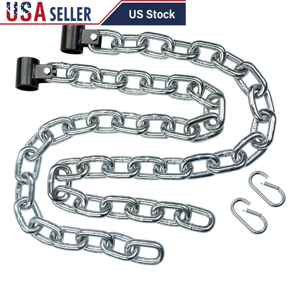 Weight Lifting Chains Home Gym Squats Deadlifts Bench Presses Strength Training Equipment 5ft Stainless Steel Resistance Chains