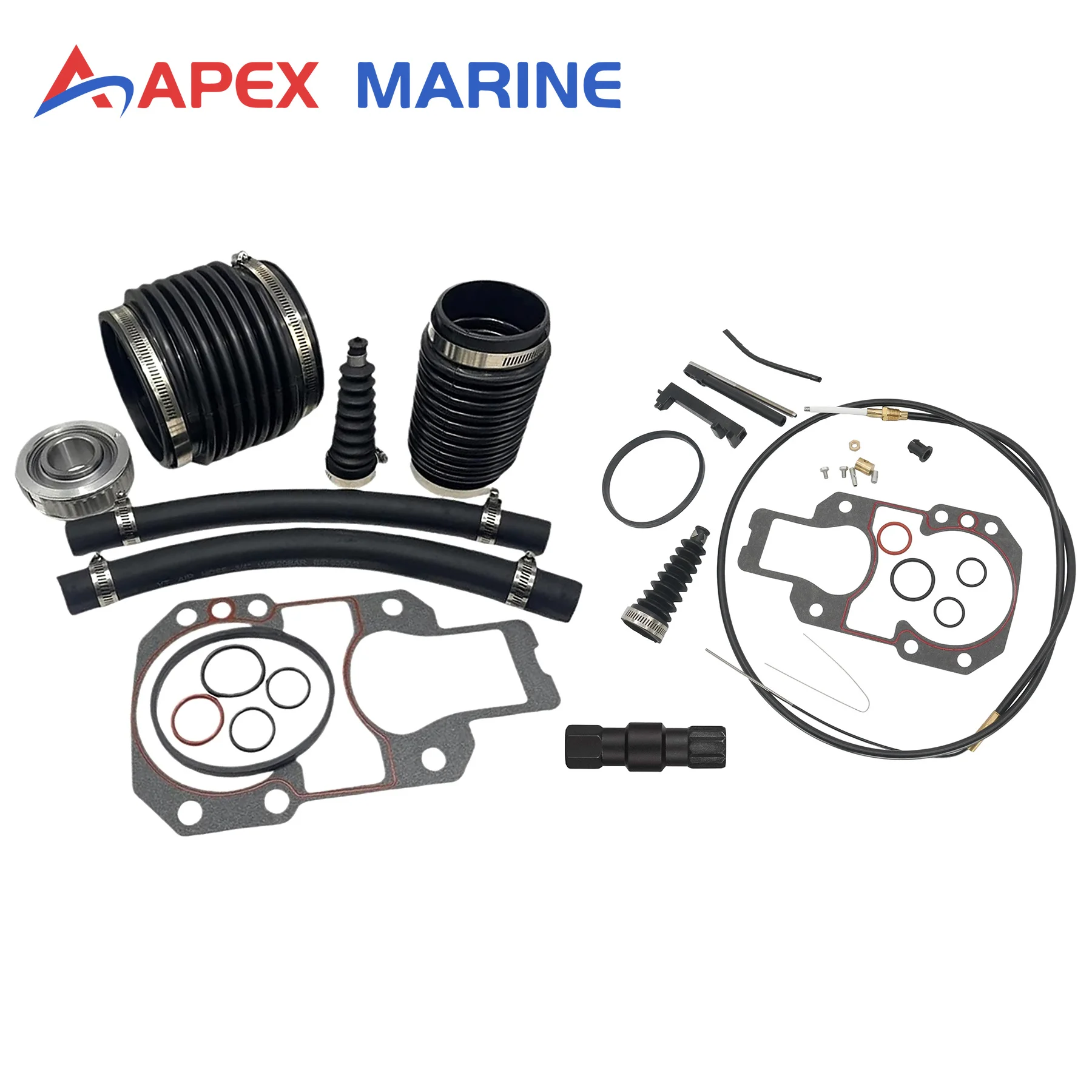 Bellows Kit 803097T1 W/ Lower Shift Cable Kit & Hinge Pin Tool for Mercruiser Alpha 1 R MR Sterndrive Engines 19543A10 91-78310