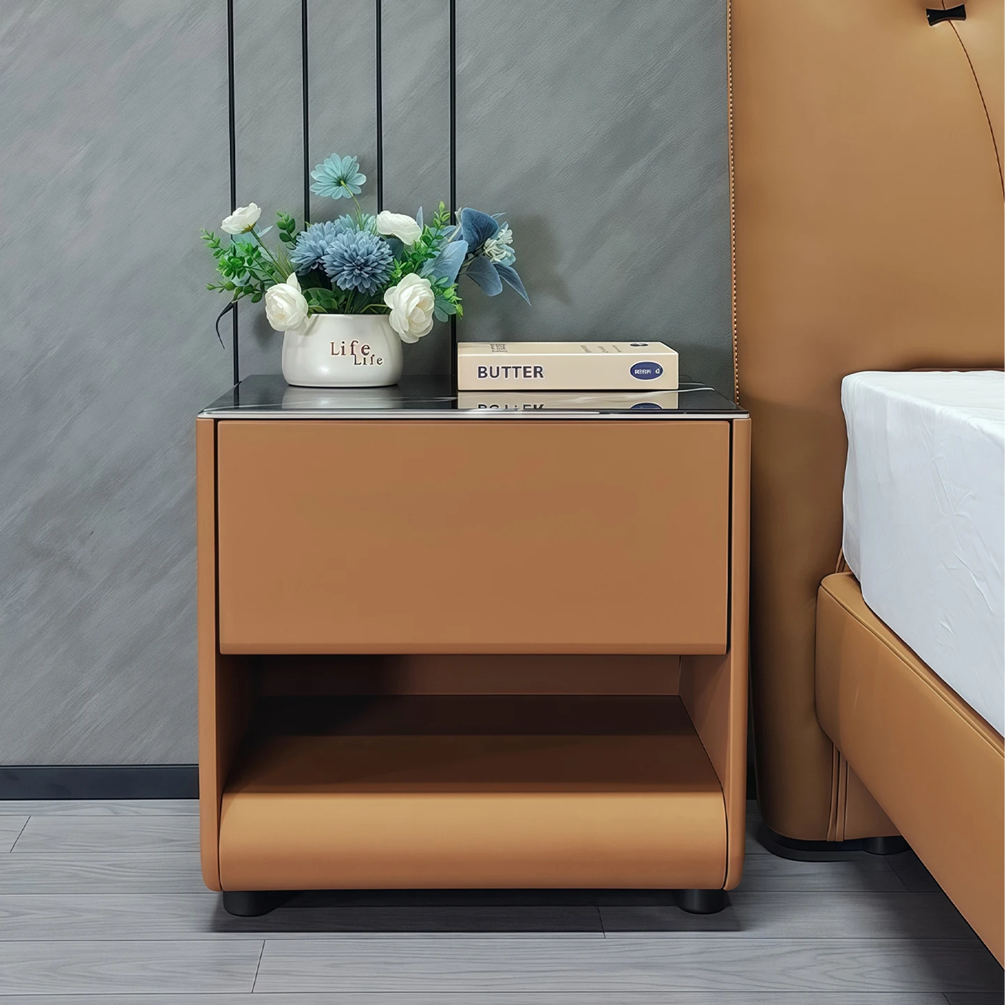 

Modern Bedside Table Simple Elegant Nightstand Fashionable Design for Home Interior Furniture For Home Decor Furniture