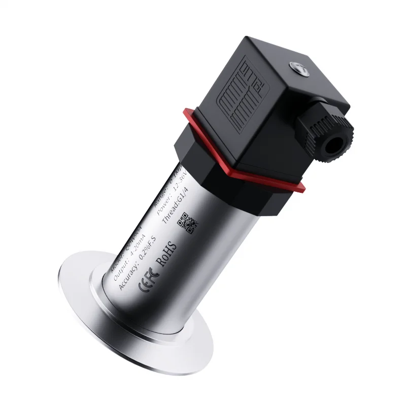

Tri-clamp flat Film sanitary pressure transmitter DC24V power for food milk juice industry 0-10V RS485 4-20m output hot