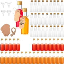 12pcs Mini Liquor Bottles Plastic Small Shot Bottles Empty Mini Alcohol Bottles Party Favors Weddings Silver/ Gold Caps travel