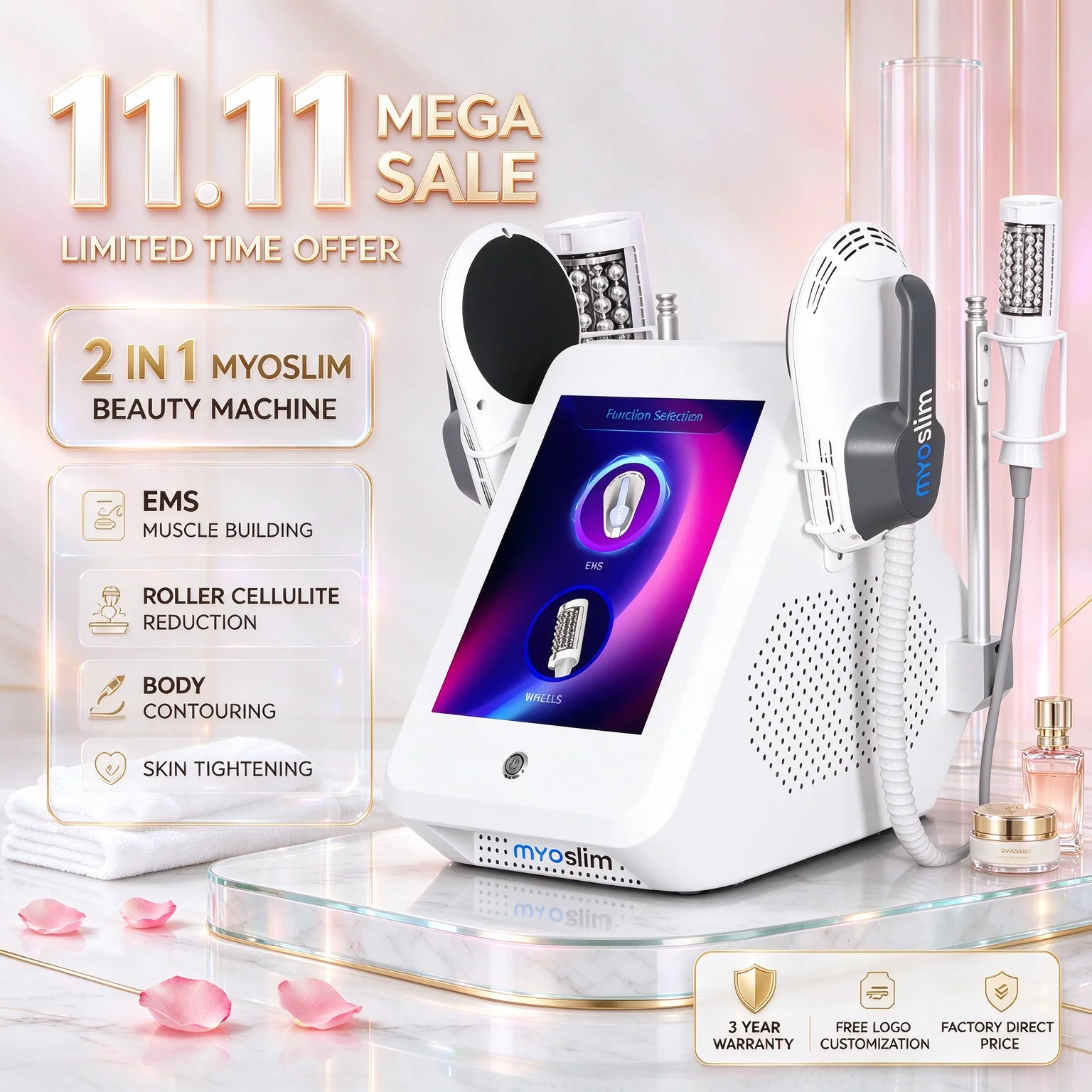 360 Degree Body Sculpting  EMSZERO Pro 9500W Vacuum Roller  Machine Rf Hi Emt No Blind Spot Cellulite Reduction Fat Burning