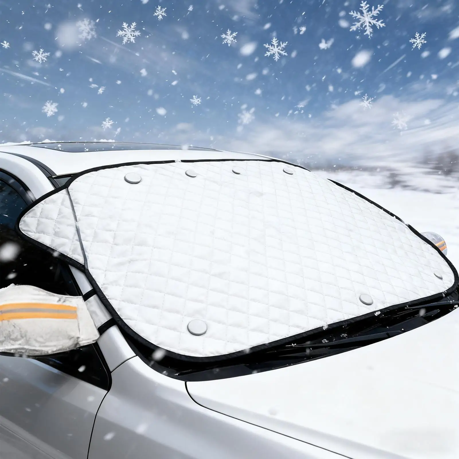 

Windshield Cover For Ice And Snow 3 Layers Magnetic Waterproof Auto Accessories Winter Windshield Covers For Escape Cold Ice