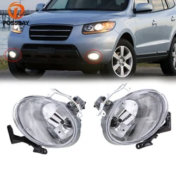 POSSBAY Car Light for Hyundai Santa Fe (CM) 2007 2008 2009 Pre-facelift Front Bumper Halogen Fog Lights Fog Lamp Car Styling