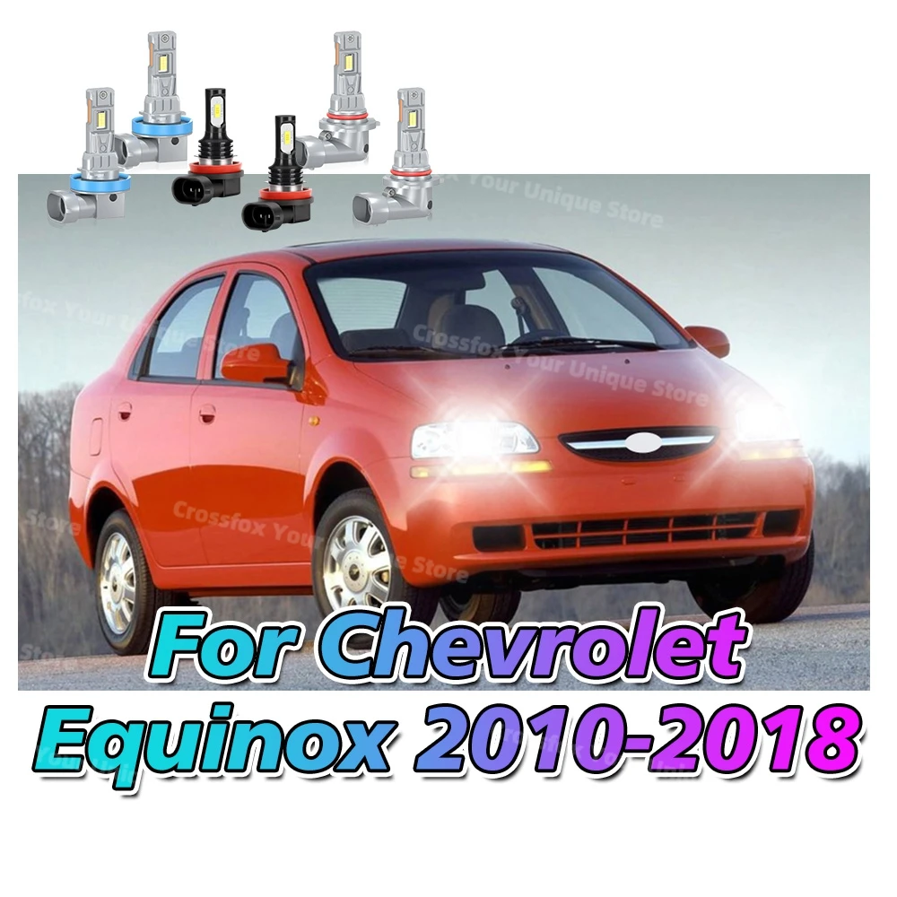 

2/6x LED High Low Beam 30000LM Headlights 6000K Car Fog Bulbs For Chevrolet Equinox 2010-2018 2011 2012 2013 2014 2015 2016 2017