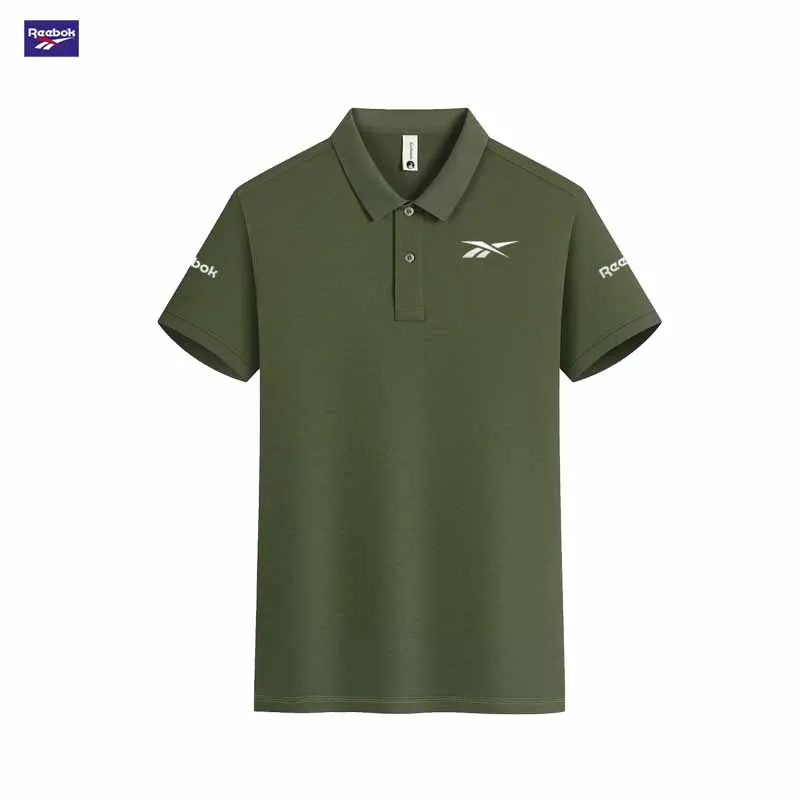 Reebok Men's Summer Short-Sleeved Slim Fit Polo Shirt Features Quick-Drying Properties and Is Suitable for Both Business and Cas view 2