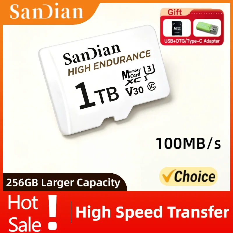 

High Endurance V30 C10 128GB 256GB Original Micro TF SD Card For Dash Cam Car Home Security CCTV 24 Hour DVR