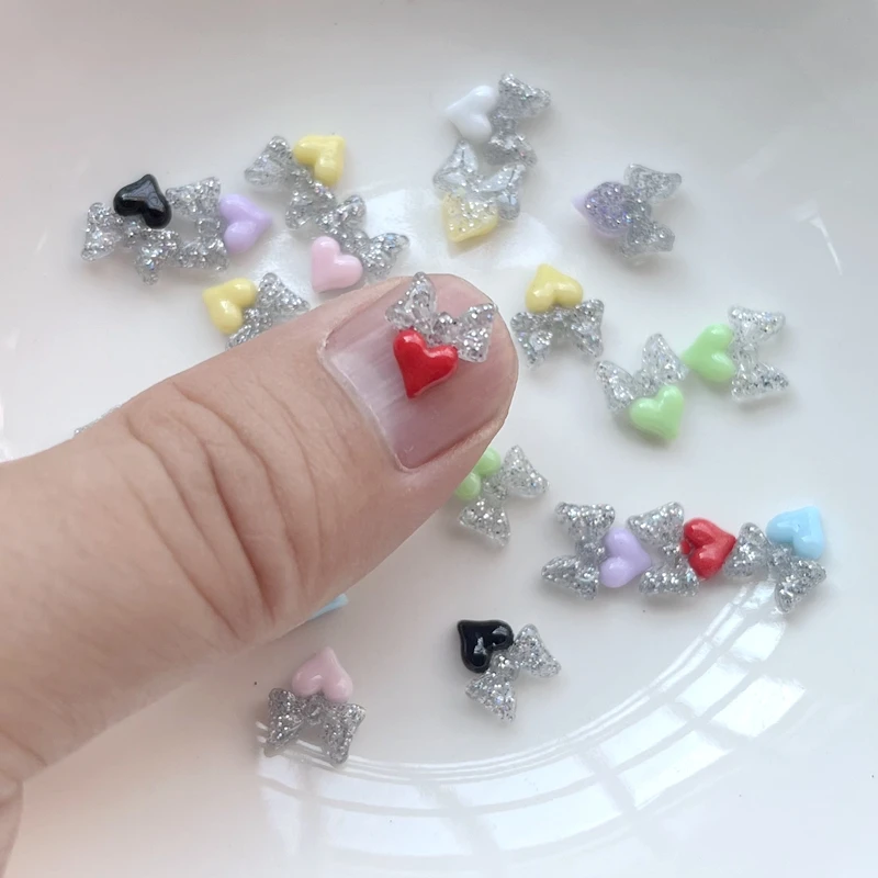 New Fluorescent Butterfly Festival Love Rhinestone DIY Jewelry Production Accessories Nail Decoration Rhinestone 50pcs/lot