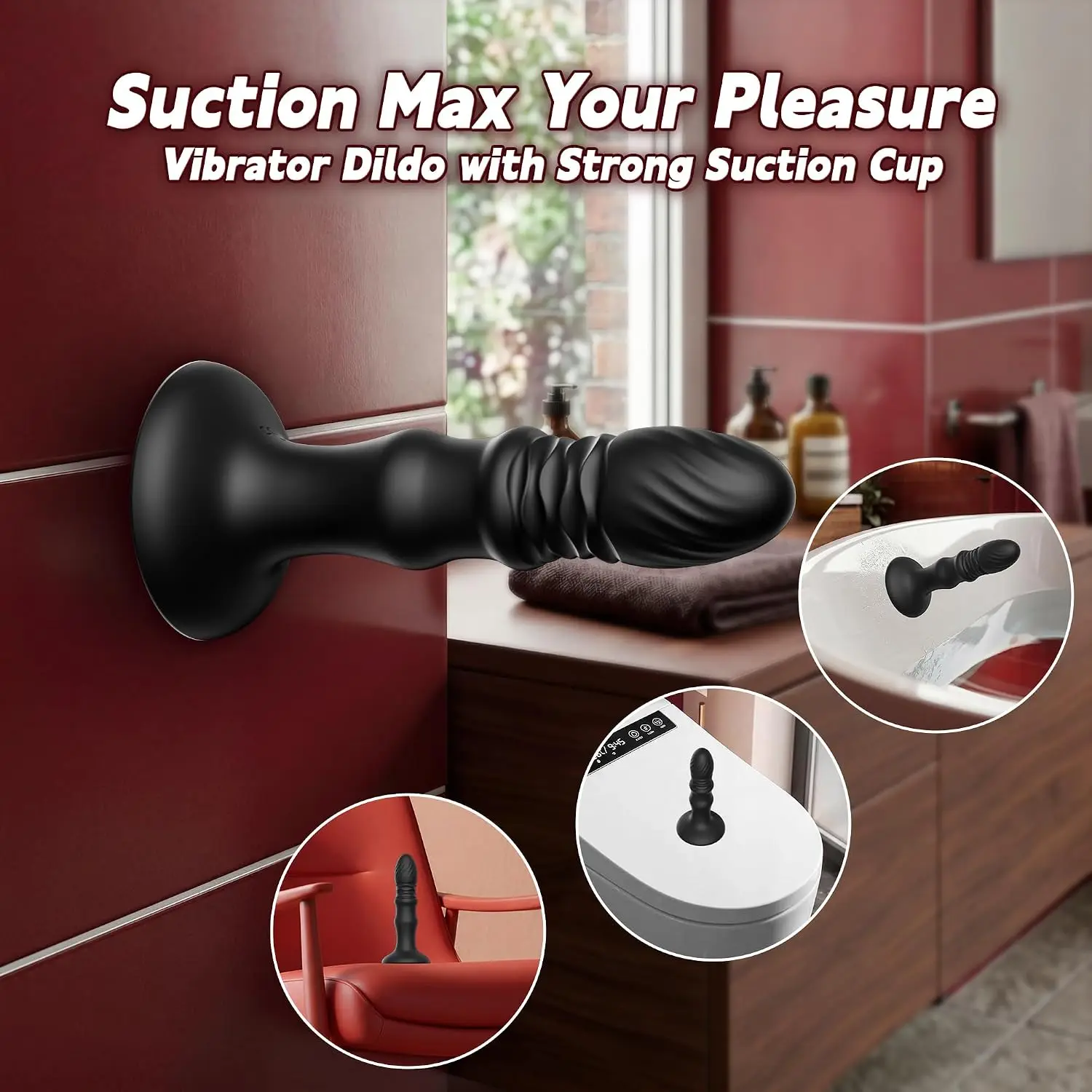 Thrusting Butt Plug Prostate Massager Anal Plug &G Spot Vibrator Anal Dildo with 9 Vibrating and Thrusting Adult Sex Toy for Men - view 4