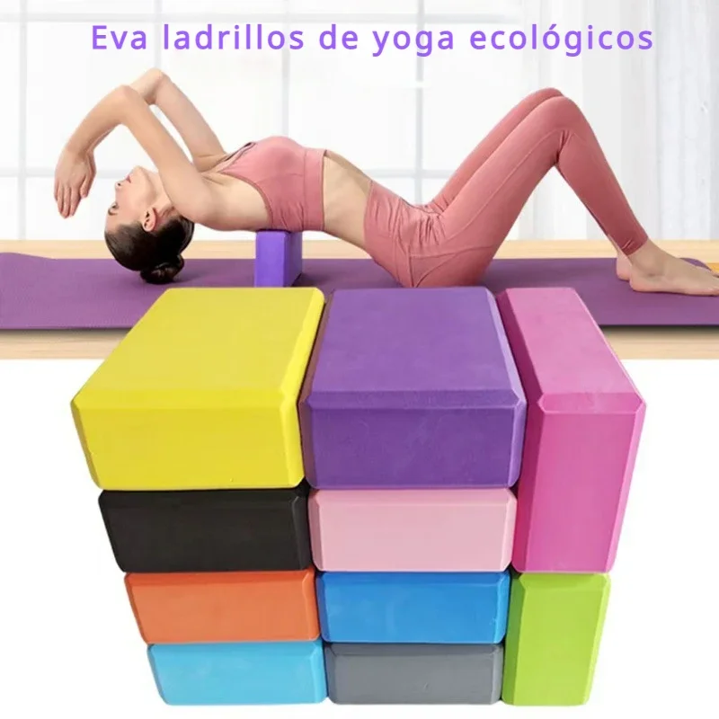 EVA Yoga Block Set Pilates Brick Fitness Belt Set for Exercise Workout Fitness Training Block Brick Stretching Belt Yoga Bolster