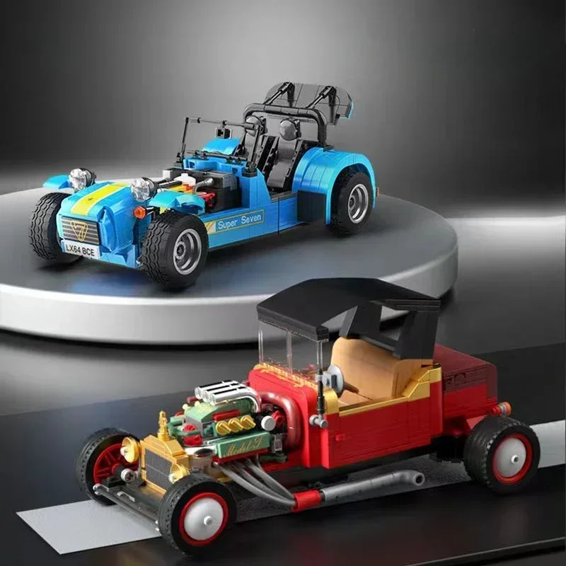 

New Product Retro Modified Vintage Car Puzzle Assembly Building Block Car Model Children's Birthday Gift