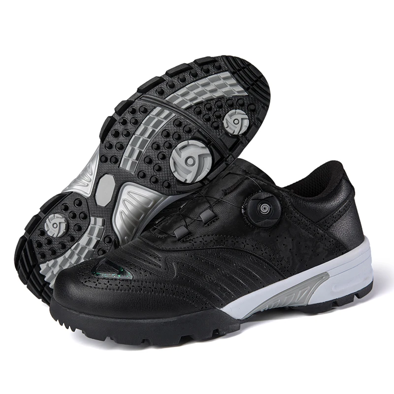 Leisure golf sports shoes Leather waterproof breathable wear-resistant fixed nail traction shoes Fashion women's shoes36-46