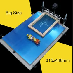 Mesa de impresión de seda supergrande, máquina de serigrafía Manual de precisión, 315x440MM