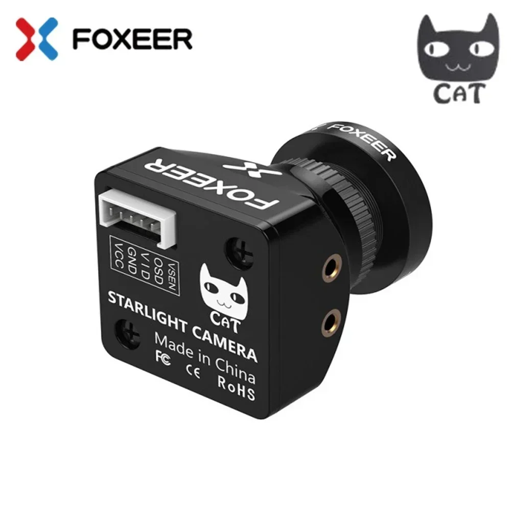 Foxeer Mini Cat / Micro Cat 4 1200TVL Starlight 0.00001Lux cámara FPV de baja latencia y bajo ruido cámara FPV para Dron de carreras con visión en primera persona