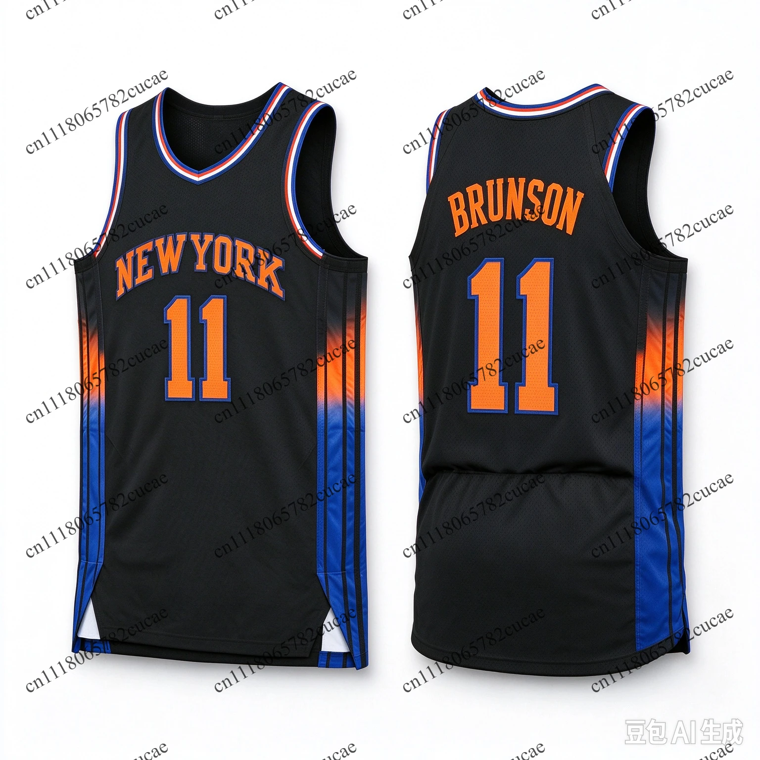 Men New York #11 Brunson Basketball Jersey, Sleeveless Mesh Sports Vest, Quick Dry Breathable Basketball Uniform For Training Ma