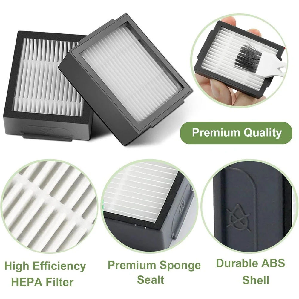 Популярный для пылесоса IRobot Roomba I7 I7+ I3 I3+ I4 I4+ I6 I6+ I8 I8+ J7 E5 E6 E7 Основная боковая щетка Детали фильтра Hepa