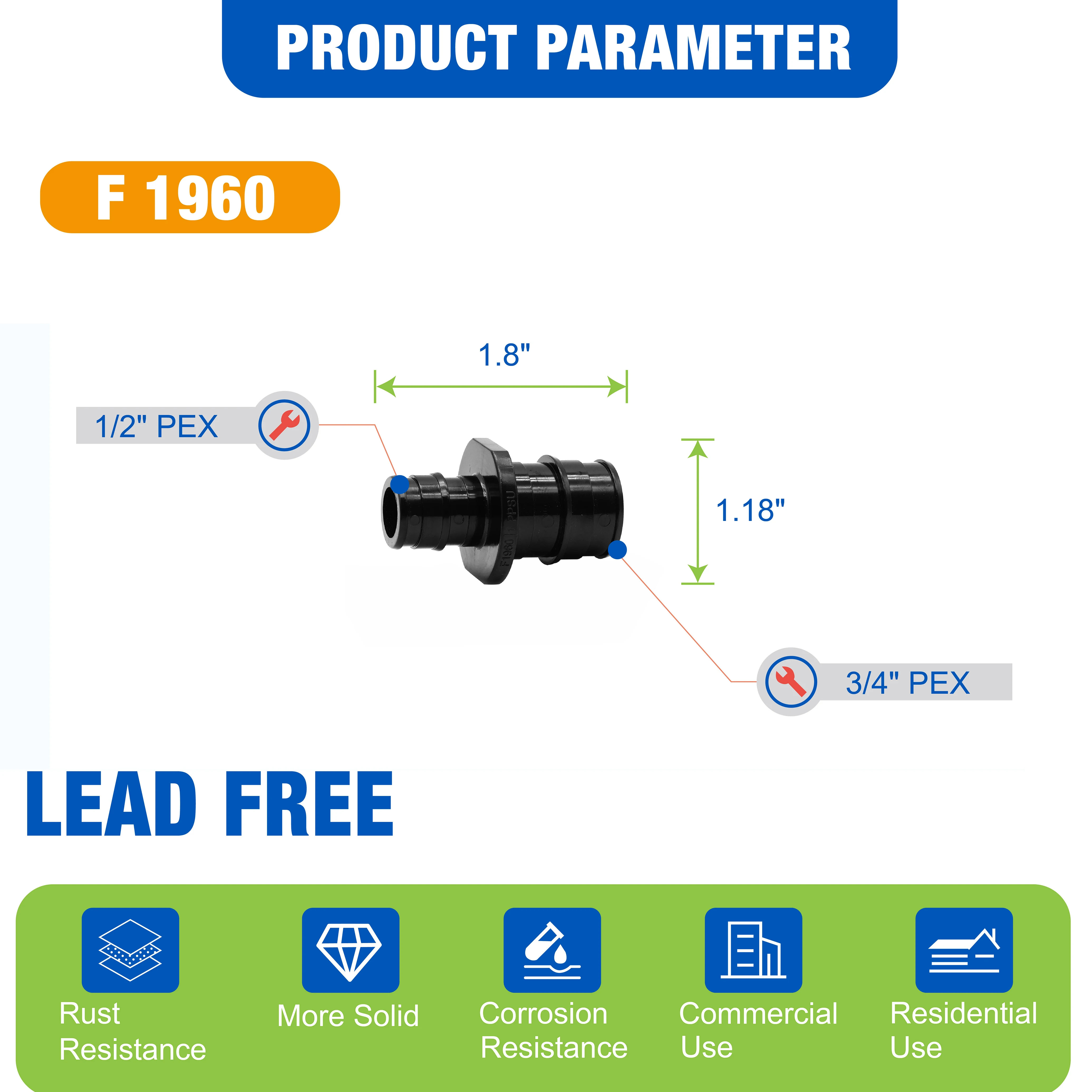 KING SMART F1960/Wisbo/PEX A Expansion PEX 1/2