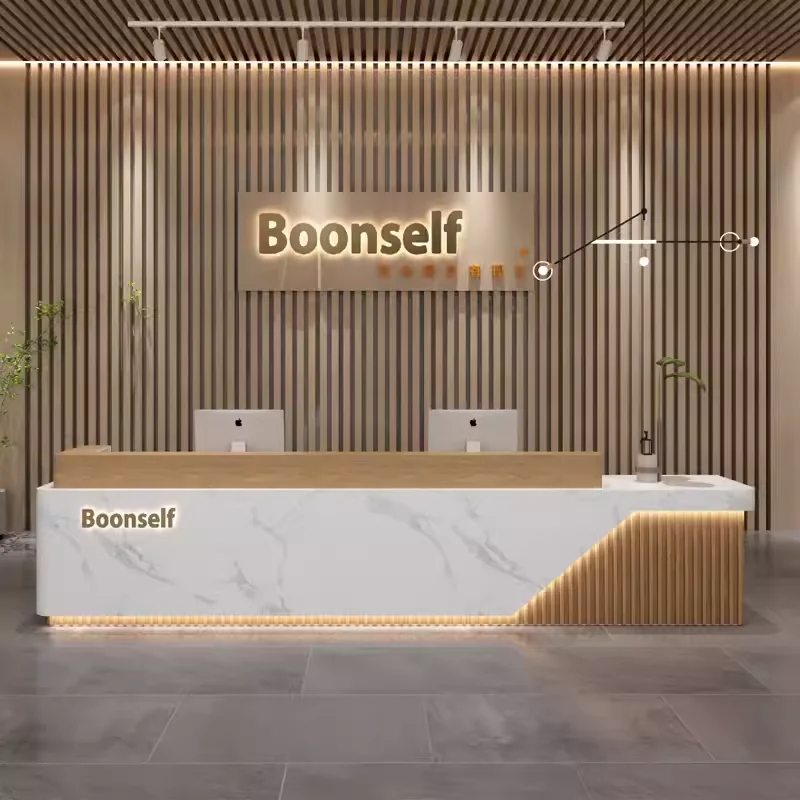 

Design Company Reception Desks Modern Shop Beauty Bar Luxury Executive Reception Desks Restaurant Bureau Commercial Furniture