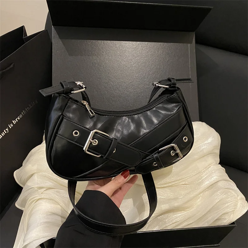 

Винтажная женская сумка Y2K из искусственной кожи, маленькая сумка через плечо, модная женская сумка-клатч, дамская сумочка на плечо