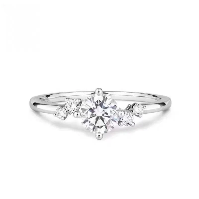 

Fashionable 925 Silver Inlaid Moissanite Ring, Women's Ring, Confession Gift