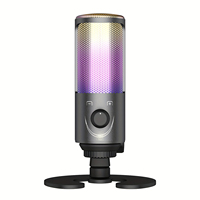 USB Gaming Microphone Kit for PC,PS4/5 Condenser Cardioid Mic Set with RGB Light,for Streaming