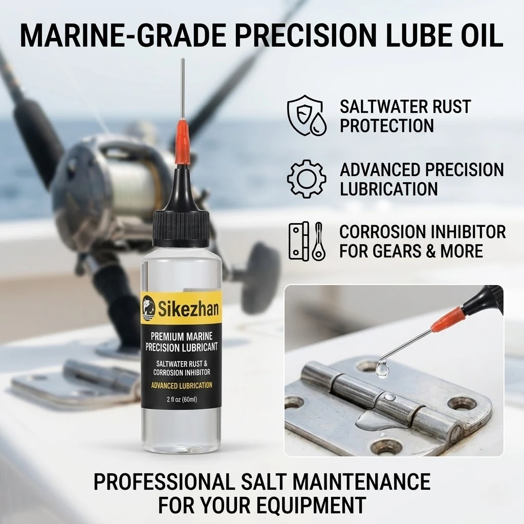 Aceite Lubricante de Precisión de Grado Marino, Lubricante Antioxidante para Agua Salada, para Carretes de Pesca, Motores de Barco y Downrigger