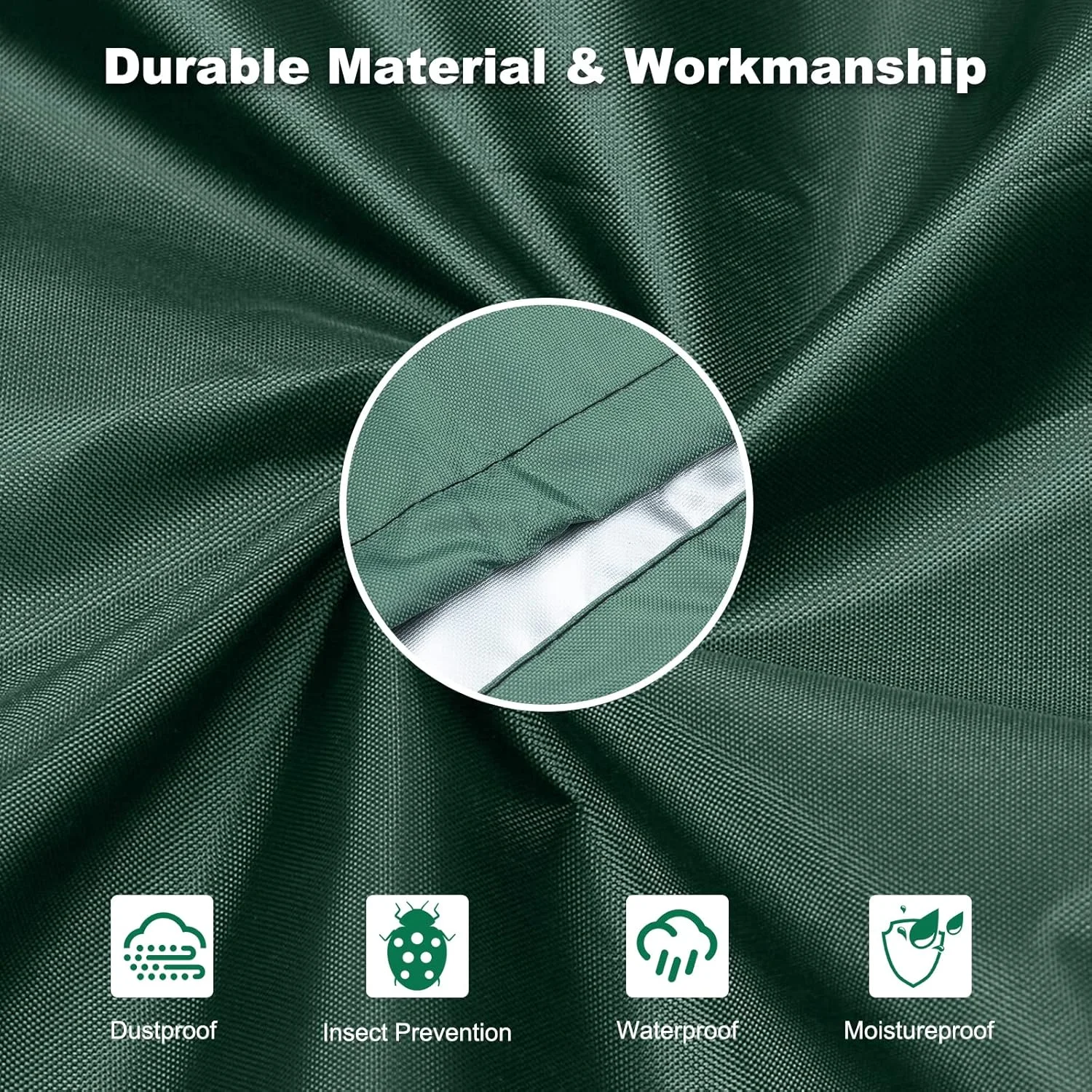 Christmas Tree Cover with Adjustable Straps, Durable Upright Xmas Tree Storage Bag with Zipper Drawstring Waterproof Dustproof