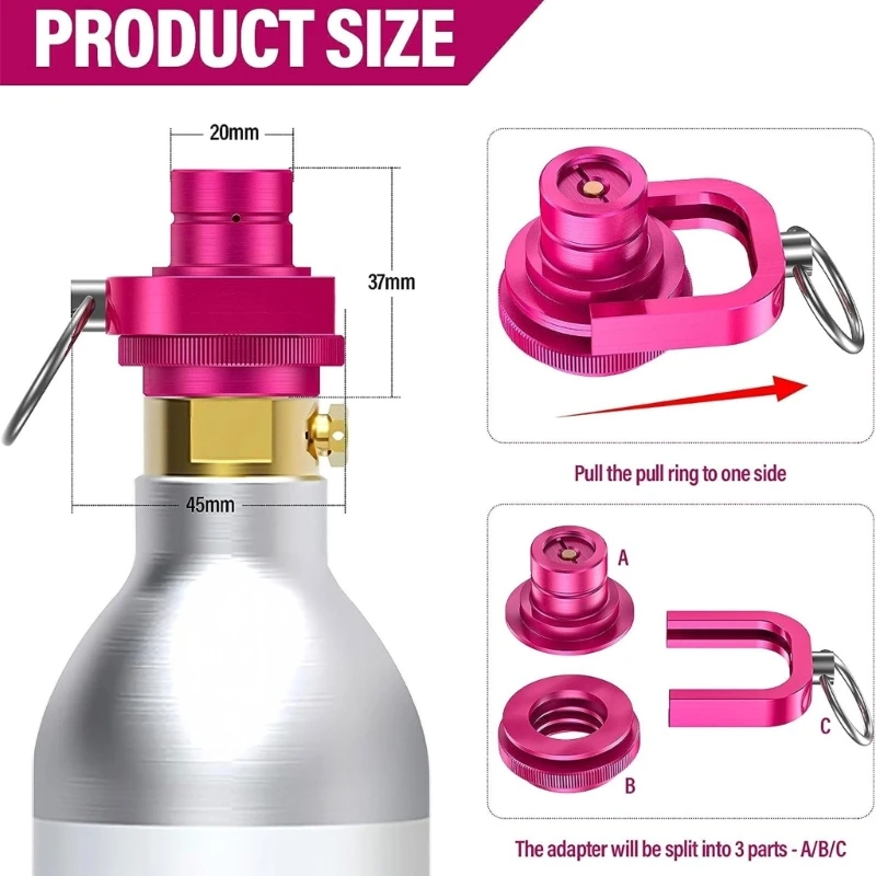 CO2 소다 용 CO2 퀵 어댑터 스파클링 온수기 소다 스트림 어댑터 실린더 사다리꼴 나사 TR21-4 Dropshipping