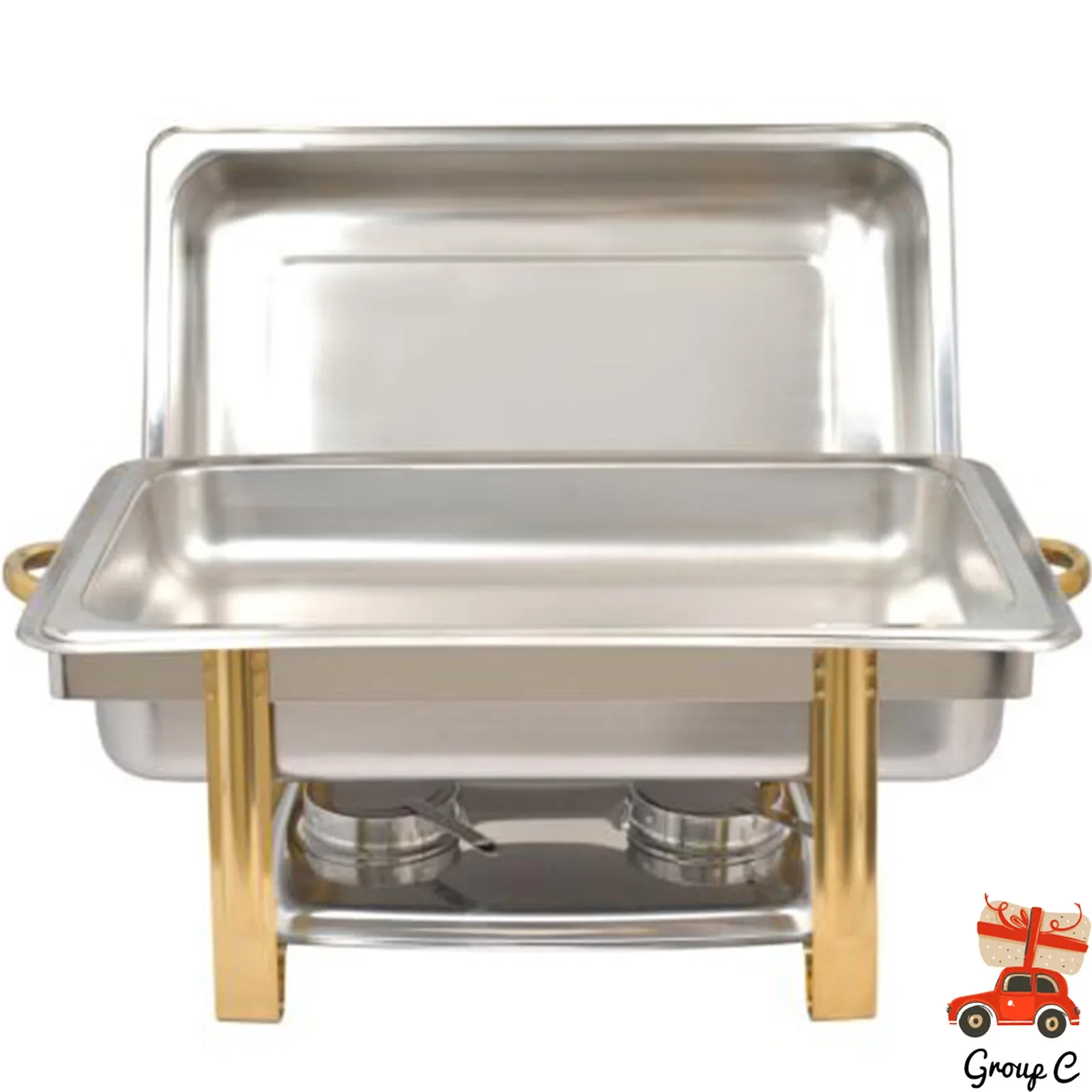

9L Stainless Steel Chafing Dish Buffet Tray Chafer Food Warmer Container W/Lid